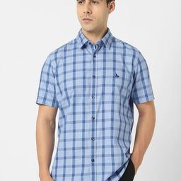 Van Heusen Sport Men Slim Fit Tartan Checks Checked Casual Shirt-picture-35