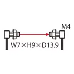 Panasonic Thru-Beam Type Square Head Fiber R1 mm, FT-R41W-25