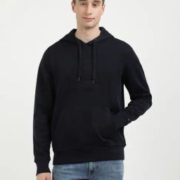 Tommy Hilfiger Navy Cotton Regular Fit Logo Printed Hooded Sweatshirts-picture-20