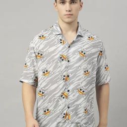 Free Authority Grey Regular Fit Printed Shirt-image-59