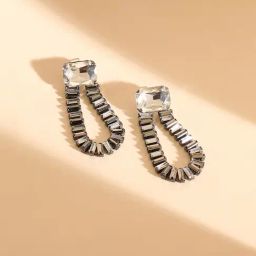 SOHI Rhinestone Curve Drop Earrings For Women-image-80
