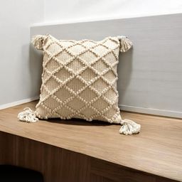 LUSHLYF Cream-Coloured Set of 5 Geometric Square Cushion Covers image 4