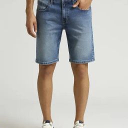 Pepe Jeans Light Indigo Blue Regular Fit Denim Shorts-picture-40