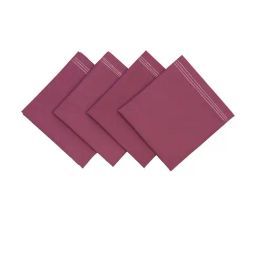 Maspar Dazzle Wine Cotton Blend 4 Seater Runner & Napkins - Set of 6-picture-14