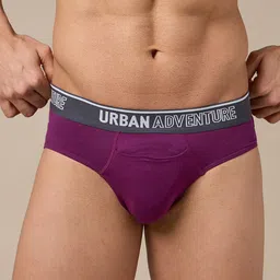URBAN ADVENTURE Men Anti Bacterial Basic Brief 1UAM-006(WINE)-picture-52