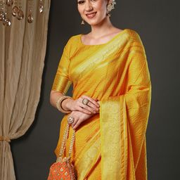 Anouk Woven Design Zari Banarasi Saree-28
