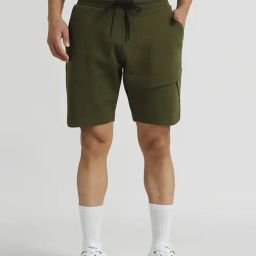 Pepe Jeans Olive Green Cotton Regular Fit Shorts-image-80