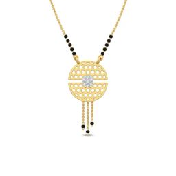 Kisna Diamond & Gold Jewellery 14k Gold & Diamond Tanea Mangalsutra for Women-image-95