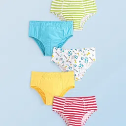 Honeyhap Pack Of 5 Boys Printed Boy Shorts Briefs 16071645-image-24