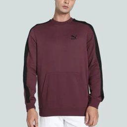 Puma Maroon Cotton Regular Fit Sweatshirt-picture-14