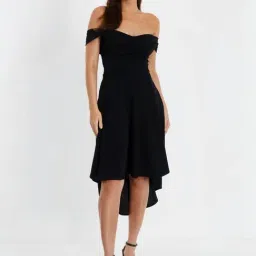 Quiz Black Plain Dress-image-93