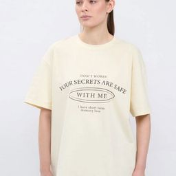 LULU & SKY Women Typography Printed Round Neck Cotton T-shirt-picture-11
