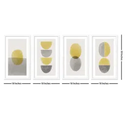 999store Grey & Yellow Abstract Canvas image 5