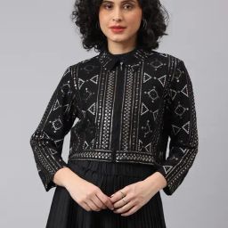 Latin Quarters Black Embellished Casual Jacket-picture-34