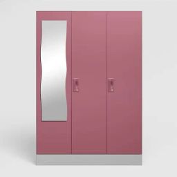Godrej Interio Slimline Dusty Rose Alloy Steel 3 Door Almirah (1 Year Warranty)-image-56