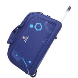 Swiss Military Navy Blue Medium 2 Wheels Duffle Bag-37
