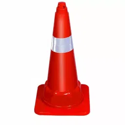 SSWW 3.10 Kg Heavy Weight Injection Moulded Traffic Safety Cone with Hook PVC Plastic Red High Visibility for Road Safety, Construction (Set of 100 Piece)-43