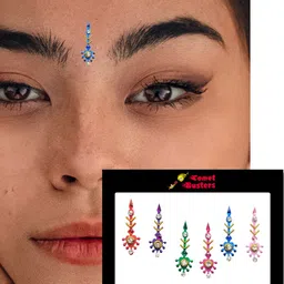 Comet Busters 6 Pcs Multicoloured Stone Studded Bindi image 1