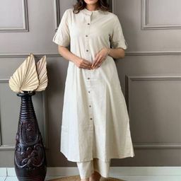 JALTHER Women Pure Cotton Kurta With Palazzos-22