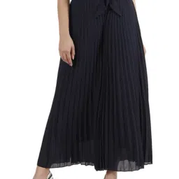 Label Ritu Kumar Navy Regular Fit Drawstring Palazzo-image-54
