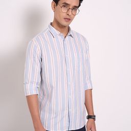 Peregrine by Pantaloons Men Slim Fit Opaque Casual Shirt-picture-2