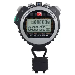 RS PRO Black Digital Pocket Stopwatch 9 h 59 min 59.99 s, With UKAS Calibration Model No 1347546-picture-2