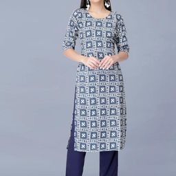 Ethnic basket Women Multicoloured Poly Crepe Kurta Sets-picture-48