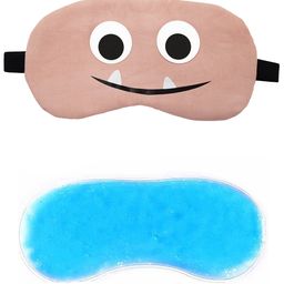 JENNA Sleeping Eye Mask With Cooling Gel Cartoon Teeth Face Print - Pink-image-6