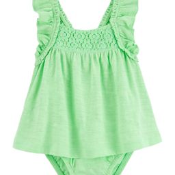 Carter's Sleeveless Onesies Solid Colour - Green-image-65
