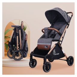 R for Rabbit Premium Design Street Smart Stylish Stroller & Pram With Auto Fold Mechanism- Grey-11