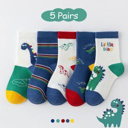 SYGA 5 Pairs Baby Girl & Baby Boy Socks, Toddlers Infant Cotton Stretch Crew Socks with DianaSor Design, Suitable for 2-5 years baby-image-90