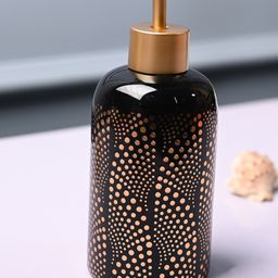 Voncasa Ceramic Glossy Black color Soap Dispenser (550 ml)-image-13