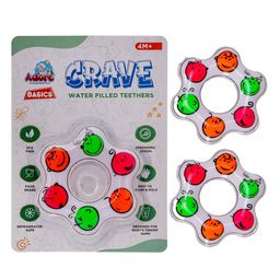 Adore Crave Water Filled Teethers- Fidget Smiley- Pack of 2-12