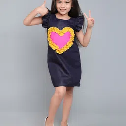 Pink Chick Colourblocked Flutter Sleeve A-Line Dress-image-62