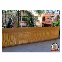 Hippo Indoor Baby Safety Balcony Net with Eyelets and Tie Cords - Beige image 2