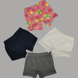SEYBIL Girls Pack Of 4 Printed Assorted Pure Cotton Basic Briefs SBGBRIEF03-14