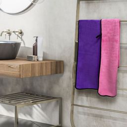 Myntra Elegant Homes Pink & Purple 1 Other 650 GSM Bath Towel-image-56