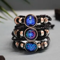 Japam Zodiac Cosmic Leather Wraparound Bracelet-picture-35