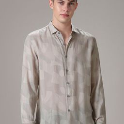 Banana Club Men Classic Slim Fit Opaque Printed Casual Shirt-image-98