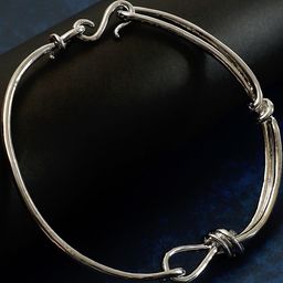SOHI Silver-Plated The Knotted-Bar Collar Necklace-picture-7