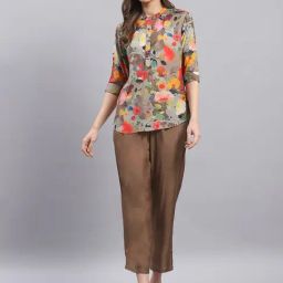 Monte Carlo Brown Printed Co-Ord Set-image-10