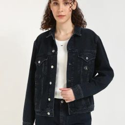 Calvin Klein Jeans Navy Cotton Relaxed Fit Denim Jacket-25