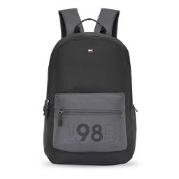 TOMMY HILFIGER Bradenton 23 Black + Grey Laptop Backpack-48