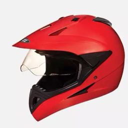 Studds Matt Red Medium (570 mm) Off Road-Full Face Helmet, Motocross With Visor-image-62