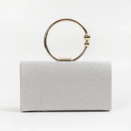 Code by Lifestyle Silver Textured Clutch-image-73