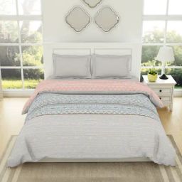 Spaces Geometric Grey Cotton Shell Double Bed Quilt-image-5