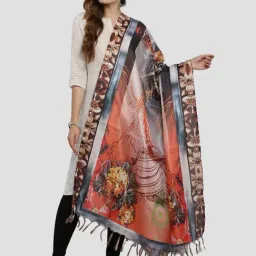 Saree Mall Multicolored Floral Print Dupatta-79