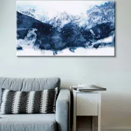 999store Blue & White Abstract Mountains Canvas Painting-picture-36