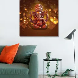 999store Brown Ganesha Background Wall Painting-48