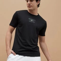 Fame Forever By Lifestyle Black Regular Fit Printed Sports T-Shirt-image-41